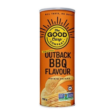 Potato Crisps Outback BBQ 160 Grams (Case Of 8) by The Good Crisp Company