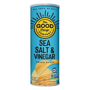 Potato Crisps Sea Salt & Vinegar 160 Grams (Case Of 8) by The Good Crisp Company