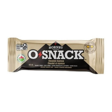 Organic OSnack Energy Bar Chocolate Espresso 45 Grams (Case Of 12) by Hornby Organic