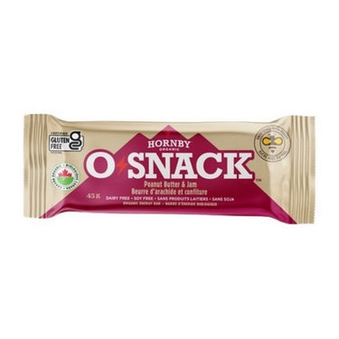 Organic OSnack Energy Bar Peanut Butter & Jam 45 Grams (Case Of 12) by Hornby Organic