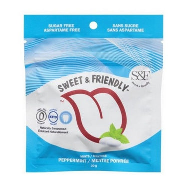 Mints Peppermint Erythritol Sweetened 30 Grams (Case Of 10) by Sweet & Friendly