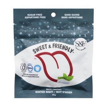 Mints Winter Night Erythritol Sweetened 30 Grams (Case Of 10) by Sweet & Friendly