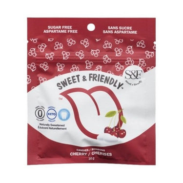 Candies Cherry Erythritol Sweetened 30 Grams (Case Of 10) by Sweet & Friendly