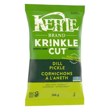 Krinkle Cut Dill Pickle 198 Grams (Case Of 12) by Kettle Brand
