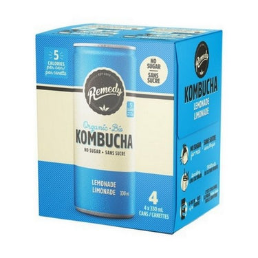 Organic Kombucha Lemonade Erythritol & Stevia 4 X 330 Ml (Case Of 6) by Remedy