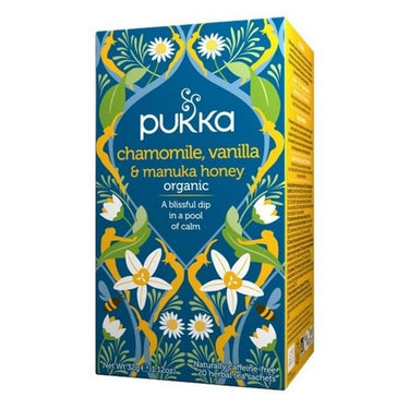 Organic Herbal Tea Chamomile Vanilla & Manuka Honey 20 Count (Case Of 4) by Pukka Herbal Teas