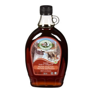 Organic Maple Syrup Canada Grade A Very Dark Strong Taste 500 Ml (Case Of 12) by Uncle Lukes