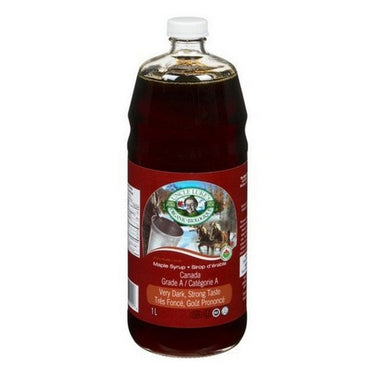 Organic Maple Syrup Canada Grade A Very Dark Strong Taste 1 Litre (Case Of 12) by Uncle Lukes