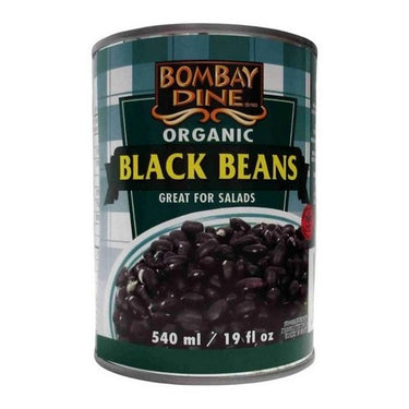 Organic Black Beans 540 Ml (Case Of 12) by Bombay Dine