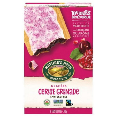 Organic Toaster Pastries Cherry Pomegranate Frosted 312 Grams (Case Of 6) by Natures Path