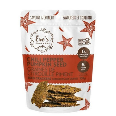 Chili Pepper Pumpkin Seed 108 Grams (Case Of 12) by Eves Crackers