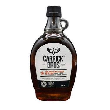 Organic Maple Syrup 100% Pure Algonquin Canada Grade A 500 Ml (Case Of 12) by Carrick Bros