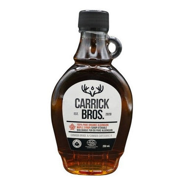 Organic Maple Syrup 100% Pure Algonquin Canada Grade A 250 Ml (Case Of 12) by Carrick Bros