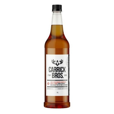 Organic Maple Syrup 100% Pure Algonquin Canada Grade A 1 Litre (Case Of 12) by Carrick Bros
