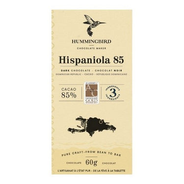 Single Origin Hispaniola 85 Dark Chocolate 85% Cacao 60 Grams (Case Of 12) by Hummingbird