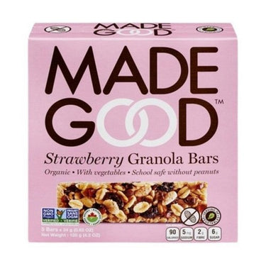 Organic Granola Bars Strawberry 5 X 24 Grams (Case Of 6) by Madegood