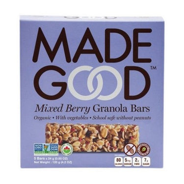 Organic Granola Bars Mixed Berry 5 X 24 Grams (Case Of 6) by Madegood