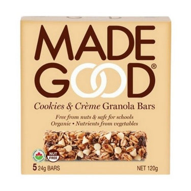 Organic Granola Bars Cookies & Crème 5 X 24 Grams (Case Of 6) by Madegood