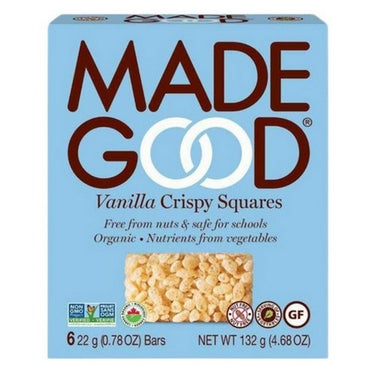 Organic Crispy Squares Vanilla 6 X 22 Grams (Case Of 6) by Madegood