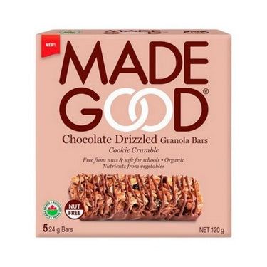 Organic Granola Bars Chocolate Drizzled Cookie Crumble 5 X 24 Grams (Case Of 6) by Madegood