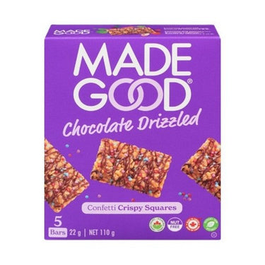 Organic Crispy Squares Chocolate Drizzled Confetti 5 X 22 Grams (Case Of 6) by Madegood