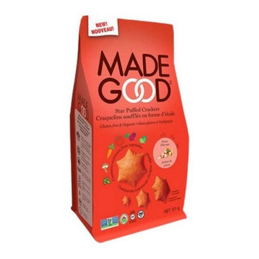 Organic Star Puffed Crackers Pizza Flavour 121 Grams (Case Of 6) by Madegood