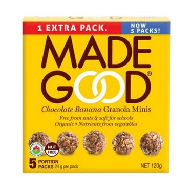 Organic Granola Bars Minis Chocolate Banana 5 X 24 Grams (Case Of 6) by Madegood