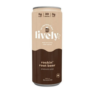 Prebiotic Pop WithApple Cider Vinegar Rockin' Root Beer 355 Ml (Case Of 12) by Lively up Your Breath