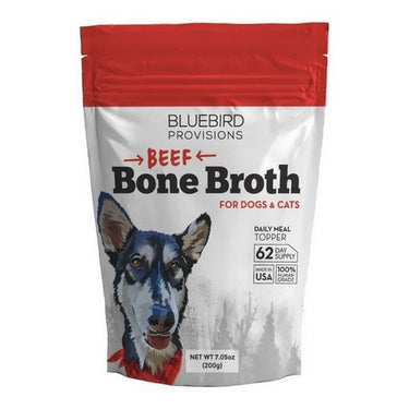 NEW Pet Bone Broth Top Beef 200 Grams (Case Of 6) by Bluebird