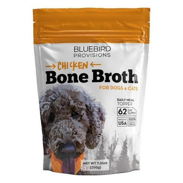 NEW Pet Bone Broth Top Chicken 200 Grams (Case Of 6) by Bluebird