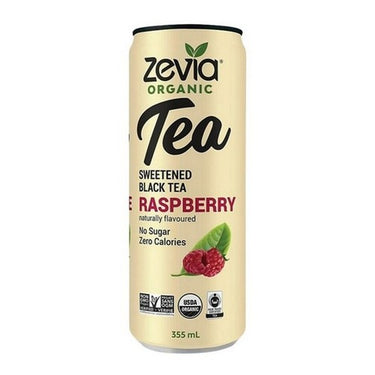 Organic Black Tea Raspberry Zero Sugar Stevia Sweetened 355 Ml (Case Of 12) by Zevia
