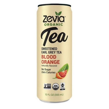 Organic Earl Grey Tea Blood Orange Zero Sugar Stevia Sweetened 355 Ml (Case Of 12) by Zevia
