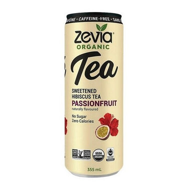 Organic Hibiscus Tea Passionfruit Zero Sugar Stevia Sweetened 355 Ml (Case Of 12) by Zevia