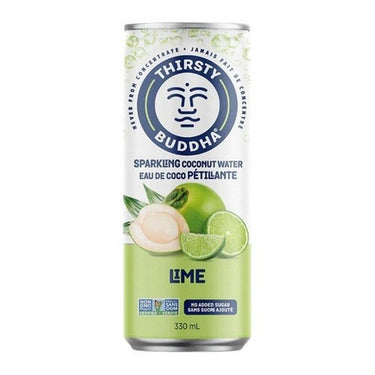 Sparkling Coconut Water Lime 330 Ml (Case Of 12) by Thirsty Buddha