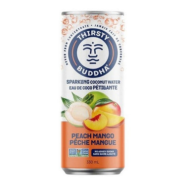 Sparkling Coconut Water Peach Mango 330 Ml (Case Of 12) by Thirsty Buddha