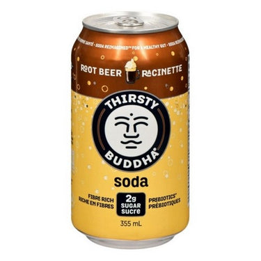 Soda With Prebiotics & Fibre Root Beer 355 Ml (Case Of 12) by Thirsty Buddha