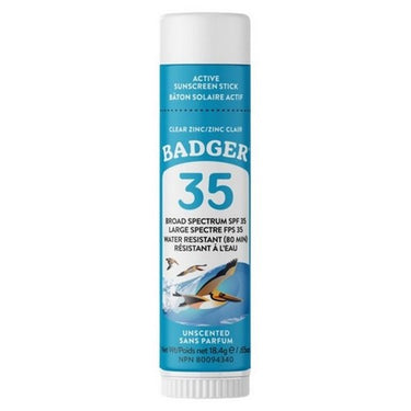 Natural Mineral Sunscreen Face Stick SPF 35 Clear Zinc Unscented 12 X 18.4 Grams by Badger Balm