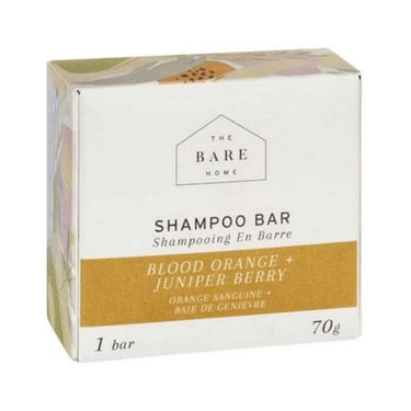 Shampoo Bar Blood Orange & Juniper Berry 70 Grams by The Bare Home