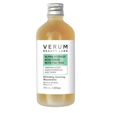 Alpha Hydroxy Acid Toner With Tea Tree 100 Ml by Verum Beauty Labs
