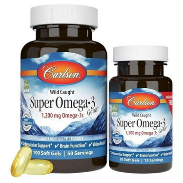 Super Omega-3 Gems Softgels Unflavoured 130 Count by Carlson