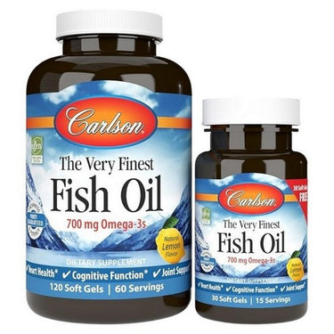 Carlson, Fish Oil Softgels Lemon, 150 Count