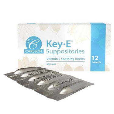 Carlson, Key-E Suppositories Vitamin E Soothing Inserts, Box of 12