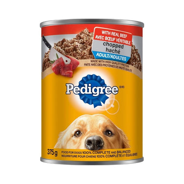 Chopped Adult Wet Dog Food Ground Dinner Beef 375 Grams by Pedigree