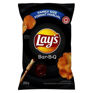 BBQ Potato Chips Family Size 235 Grams by Lays