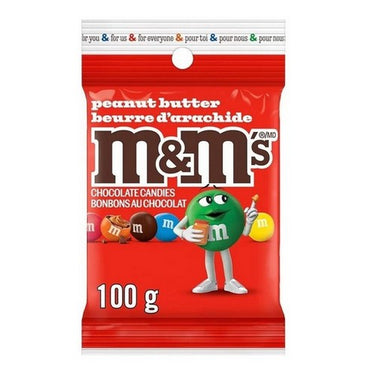 Peanut Butter And Chocolate Candies 100 Grams (Case Of 24) by M&M