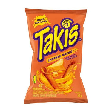 Rolled Tortilla Chips Non Spicy Intense 260 Grams by Takis (Barcel USA)