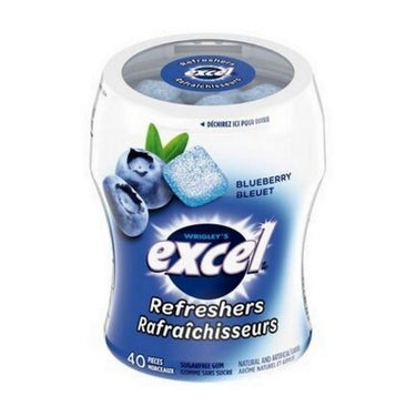 Refreshers Blueberry Flavoured Sugar Free Gum 40 Count (Case Of 6) by Excel Gum