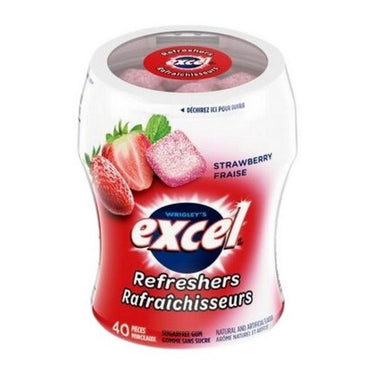Refreshers Strawberry Flavoured Sugar Free Gum 40 Count (Case Of 6) by Excel Gum