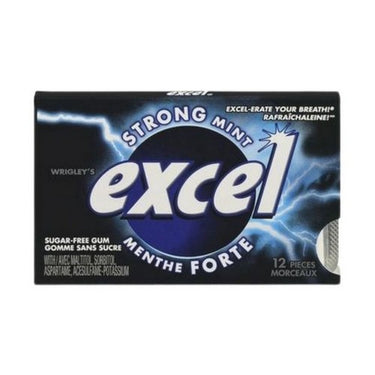 Excel Strong Mint Flavoured Sugar-Free Gum 12 Count (Case Of 12) by Excel Gum