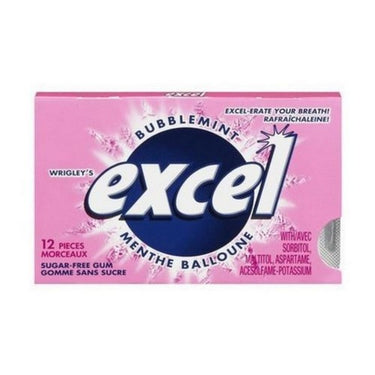 Excel Sugar-Free Gum Bubblemint 12 Count (Case Of 12) by Excel Gum